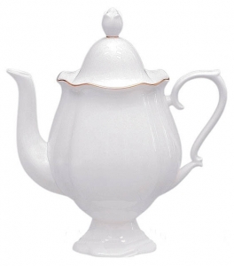 Lomonosov Imperial Porcelain Bone China Coffee Pot Natasha Golden Ribbon 21.3 fl.oz/630 ml Lomonosov Imperial Porcelain Bone China Coffee Pot Natasha Golden Ribbon 21.3 fl.oz/630 ml