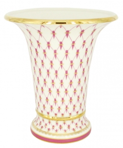 Flower Vase Empire Style Red Net Lomonosov Imperial Porcelain Flower Vase Empire Style Red Net Lomonosov Imperial Porcelain