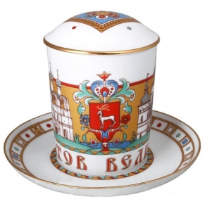 Lomonosov Imperial Porcelain Covered Tea Mug and Saucer Rostov 12.8 oz Lomonosov Imperial Porcelain Covered Tea Mug and Saucer Rostov 12.8 oz