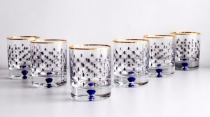 Lomonosov Porcelain Whiskey Glass 8.5 fl.oz Set 6 pc Cobalt Net Lomonosov Porcelain Whiskey Glass 8.5 fl.oz Set 6 pc Cobalt Net