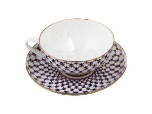 Lomonosov Bone China Tea Set Dome Cobalt Net 10 oz/300 ml Lomonosov Bone China Tea Set Dome Cobalt Net 10 oz/300 ml