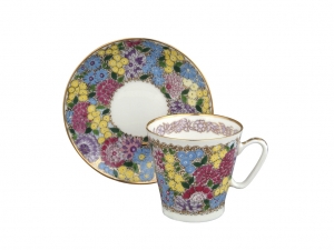 Lomonosov Porcelain Bone China Cup and Saucer Spring Flowers 2.71 fl.oz/80 ml Lomonosov Porcelain Bone China Cup and Saucer Spring Flowers 2.71 fl.oz/80 ml