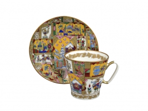 Lomonosov Porcelain Imperial Bone China Cup and Saucer Fairytale 2.71 fl.oz/80 ml Lomonosov Porcelain Imperial Bone China Cup and Saucer Fairytale 2.71 fl.oz/80 ml
