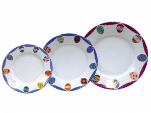 Easter Porcelain Salad and Dessert Plates Set 3 pc Amethyst Easter Porcelain Salad and Dessert Plates Set 3 pc Amethyst