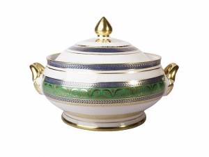 Porcelain Soup Bowl Tureen Alexandria Golden 52 101.4 oz/3000 ml Porcelain Soup Bowl Tureen Alexandria Golden 52 101.4 oz/3000 ml