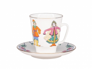 Lomonosov Porcelain Bone China Cup and Saucer May Ballet Little Humpbacked Horse 5.6 fl.oz/165 ml 3 pc Lomonosov Porcelain Bone China Cup and Saucer May Ballet Little Humpbacked Horse 5.6 fl.oz/165 ml 3 pc
