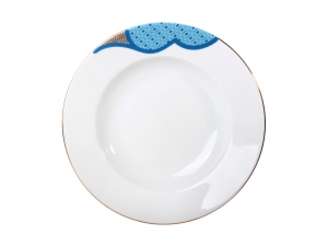 Lomonosov Porcelain Soup Plate European Motive 8.9 Lomonosov Porcelain Soup Plate European Motive 8.9