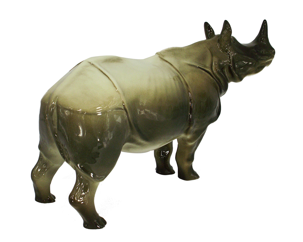 white rhino figurine