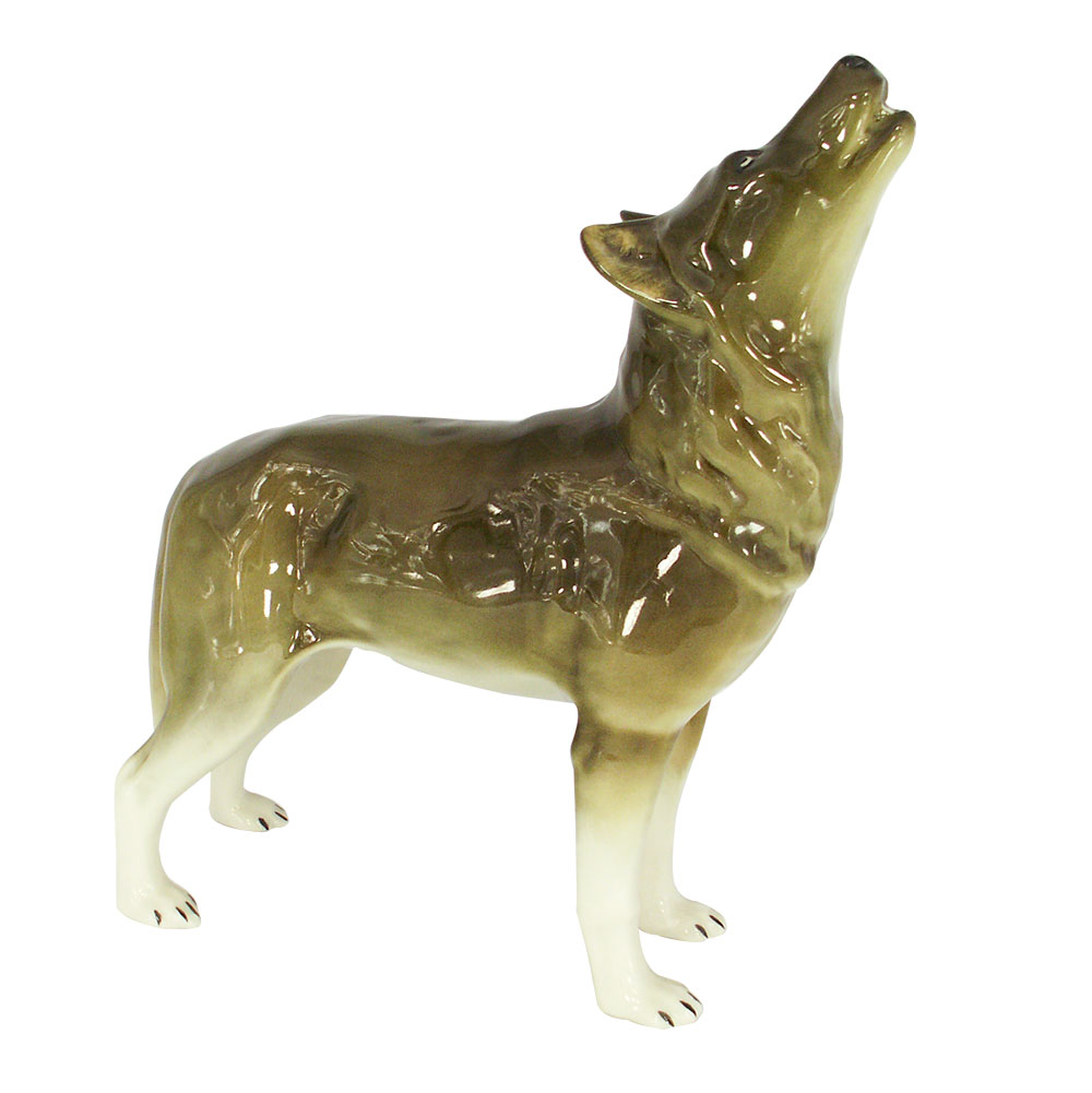 porcelain wolf figurine