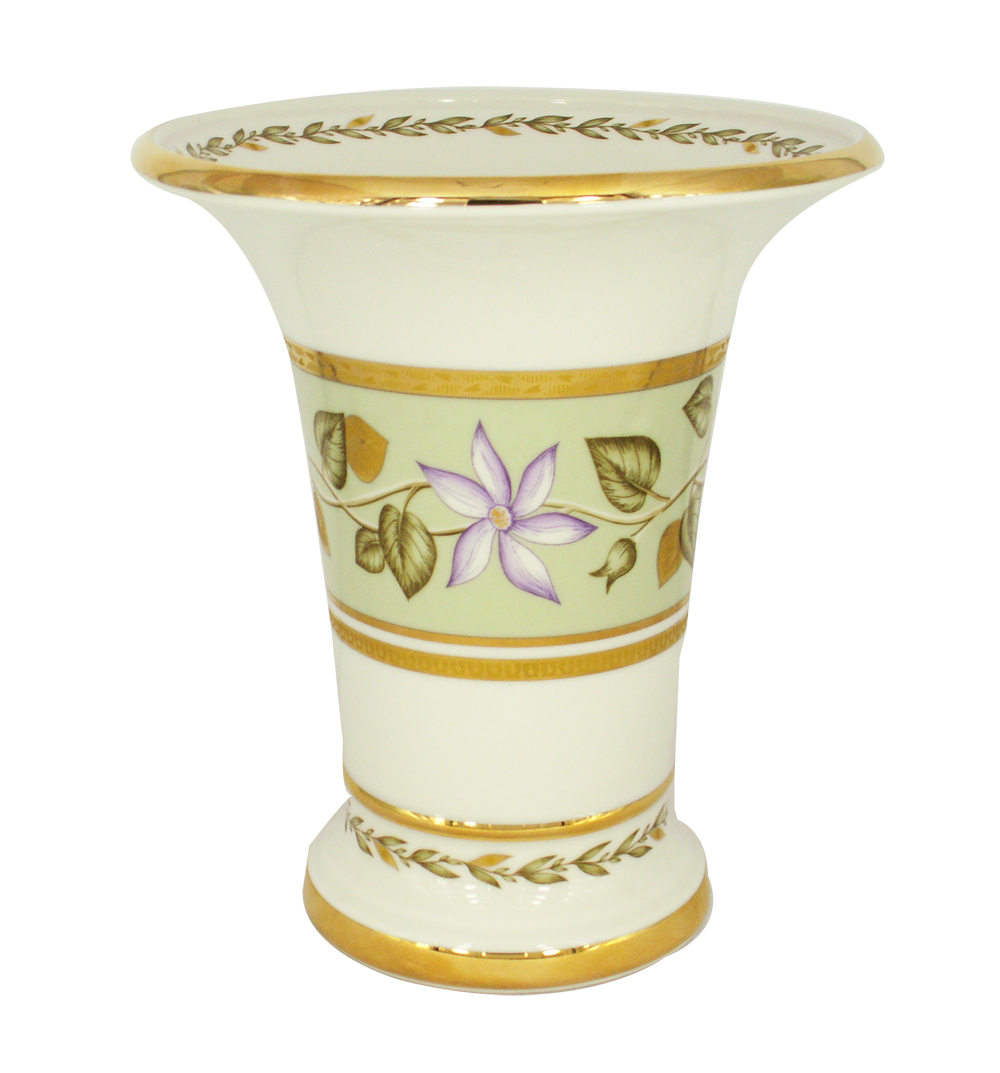 Flower Vase Empire Style Jade Background Lomonosov Porcelain | Lomonos