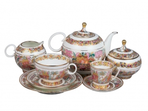 Lomonosov Porcelain Tea Set Landscape Frieze for 6/20
