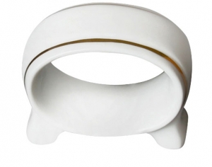 Lomonosov Imperial Porcelain Napkin Ring Youth Golden Ribbon