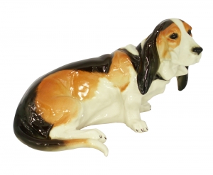 Basset Hound Dog Lomonosov Imperial Porcelain Figurine Basset Hound Dog Lomonosov Imperial Porcelain Figurine