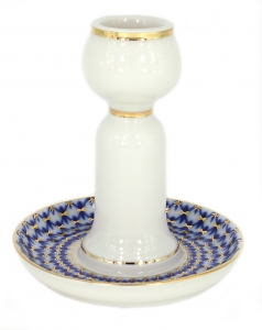 Decorative Candle Holder Cobalt Net Lomonosov Imperial Porcelain