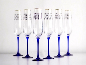 Champagne Bubbly Wine Glass 6.8 fl.oz Set 6 pc Cobalt Net Champagne Bubbly Wine Glass 6.8 fl.oz Set 6 pc Cobalt Net