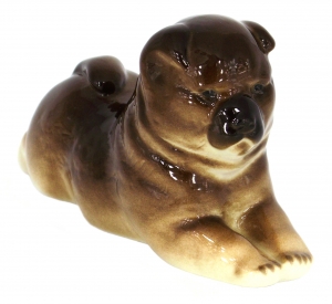 Chow Chow Dog Lomonosov Imperial Porcelain Figurine 