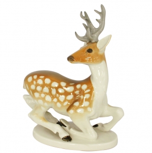 Deer with Horns Lomonosov Imperial Porcelain Figurine