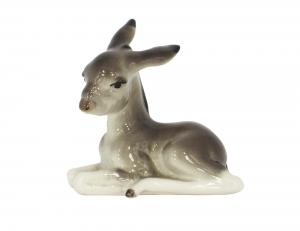 Donkey Lying Lomonosov Imperial Porcelain Figurine