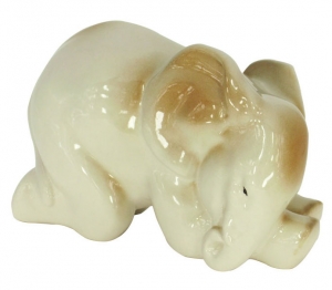 Elephant Baby Sleeping Lomonosov Imperial Porcelain Figurine