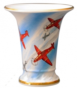 Flower Vase Empire Style Airplanes Lomonosov Imperial Porcelain Flower Vase Empire Style Airplanes Lomonosov Imperial Porcelain