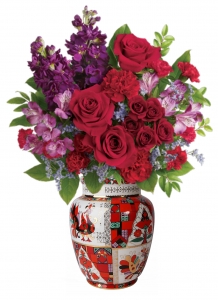 Flower Vase Magic Fire-Bird Lomonosov Imperial Porcelain