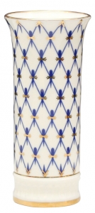 Flower Vase Vertical Cobalt Net Bone China Lomonosov Imperial Porcelain Flower Vase Vertical Cobalt Net Bone China Lomonosov Imperial Porcelain