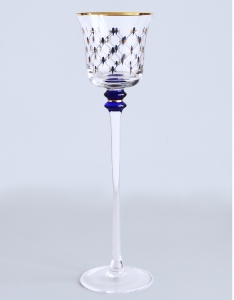 Imperial Porcelain Factory Glass Candlestick Cobalt Net 