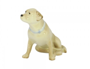 Labrador Dog Straw-Colored Lomonosov Porcelain Figurine