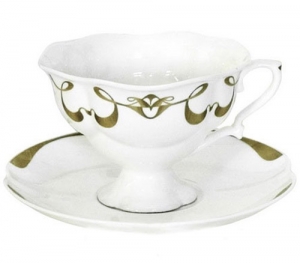 Lomonosov Imperial Porcelain Bone China Cup and Saucer Fiona