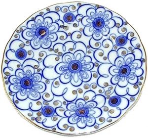 Lomonosov Imperial Porcelain Cake Dessert Plate Bindweed 7