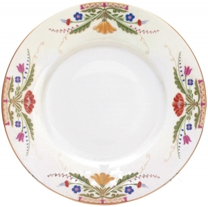 Lomonosov Imperial Porcelain Dinner Plate European Moscow River Flat 11.8