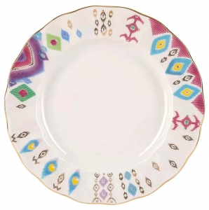 Lomonosov Imperial Porcelain Dinner Plate Peacock's Feather