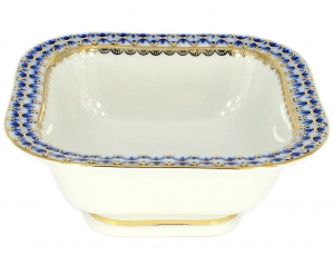 Lomonosov Imperial Porcelain Cobalt Net Salad Bowl (6 serv.) 50.7 fl.oz/1500 ml