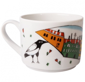 Lomonosov Imperial Porcelain Tea Cup Spring City 9.5 oz/280 ml Lomonosov Imperial Porcelain Tea Cup Spring City 9.5 oz/280 ml
