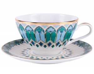 Lomonosov Porcelain Tea Set Cup and Saucer Grace Gothic Lomonosov Porcelain Tea Set Cup and Saucer Grace Gothic