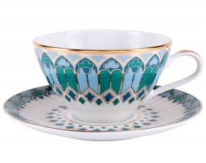 Candy Green - 2pc Tea Cup & Saucer Set