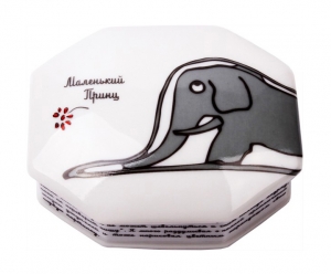 Lomonosov Imperial Porcelain Jewellery Box Little Prince Elephant