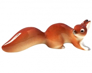 Squirrel Red Lomonosov Imperial Porcelain Figurine