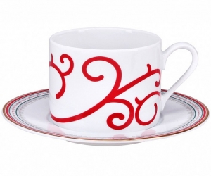 Lomonosov Imperial Porcelain Tea Set Cup and Saucer Solo Red Reindeer 10.1oz/300 ml Lomonosov Imperial Porcelain Tea Set Cup and Saucer Solo Red Reindeer 10.1oz/300 ml