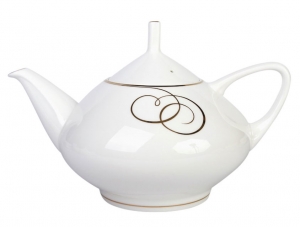 Lomonosov Imperial Porcelain Bone China Tea Pot Dome Golden Curls 47.3 fl.oz/1400 ml Lomonosov Imperial Porcelain Bone China Tea Pot Dome Golden Curls 47.3 fl.oz/1400 ml