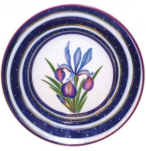 Decorative Wall Plate Iris Flower 9.4 Decorative Wall Plate Iris Flower 9.4