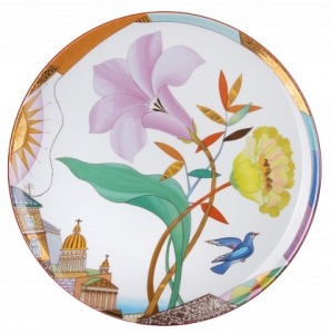 Decorative Wall Plate Lilac Evening 10.8