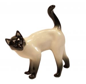 Cat Siamese Lomonosov Imperial Porcelain Figurine