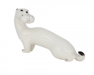 Ermine with Egg White Lomonosov Imperial Porcelain Figurine  