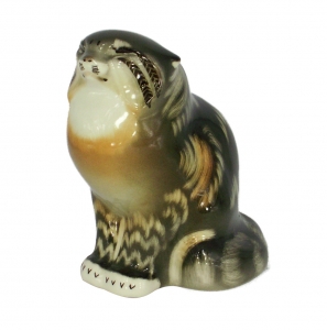 Cat Wildcat Lomonosov Porcelain Figurine | Lomonosov Russia - Factory