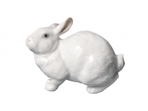 Easter Bunny Rabbit Hare White Lomonosov Imperial Porcelain Figurine