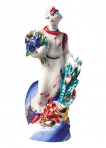  Porcelain Figurine LADY WITH FLOWERS