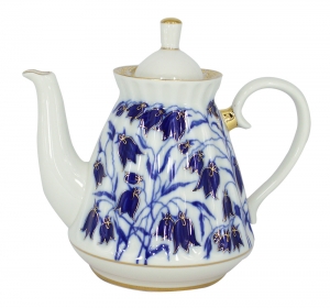 Lomonosov Imperial Porcelain Teapot Blue Bells