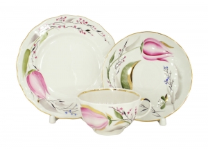 Lomonosov Imperial Porcelain Tea Set Tulip Pink Tulips 8.45 oz/250 ml Lomonosov Imperial Porcelain Tea Set Tulip Pink Tulips 8.45 oz/250 ml