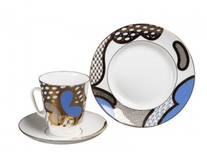 Imperial Porcelain Bone China Cup and Saucer May Azure 5.6 fl.oz/165 ml 3 pc Imperial Porcelain Bone China Cup and Saucer May Azure 5.6 fl.oz/165 ml 3 pc